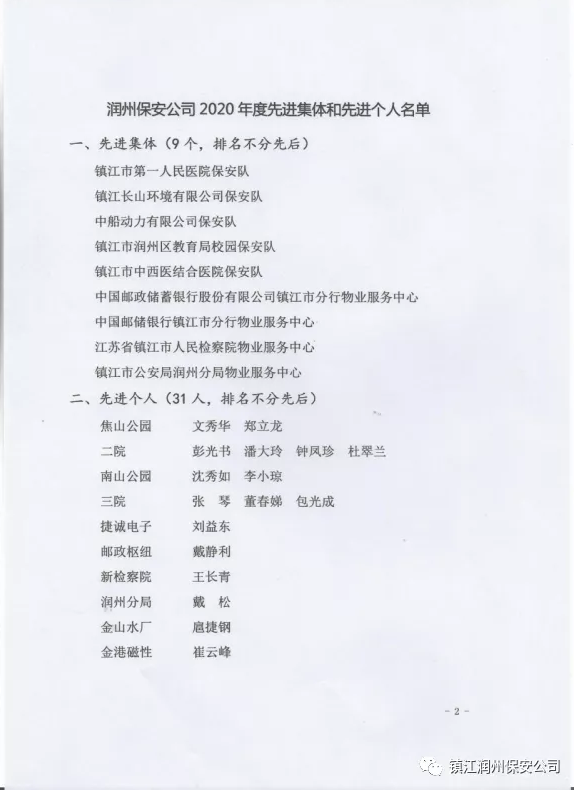 關(guān)于表彰2020年度先進集體、先進個人的決定